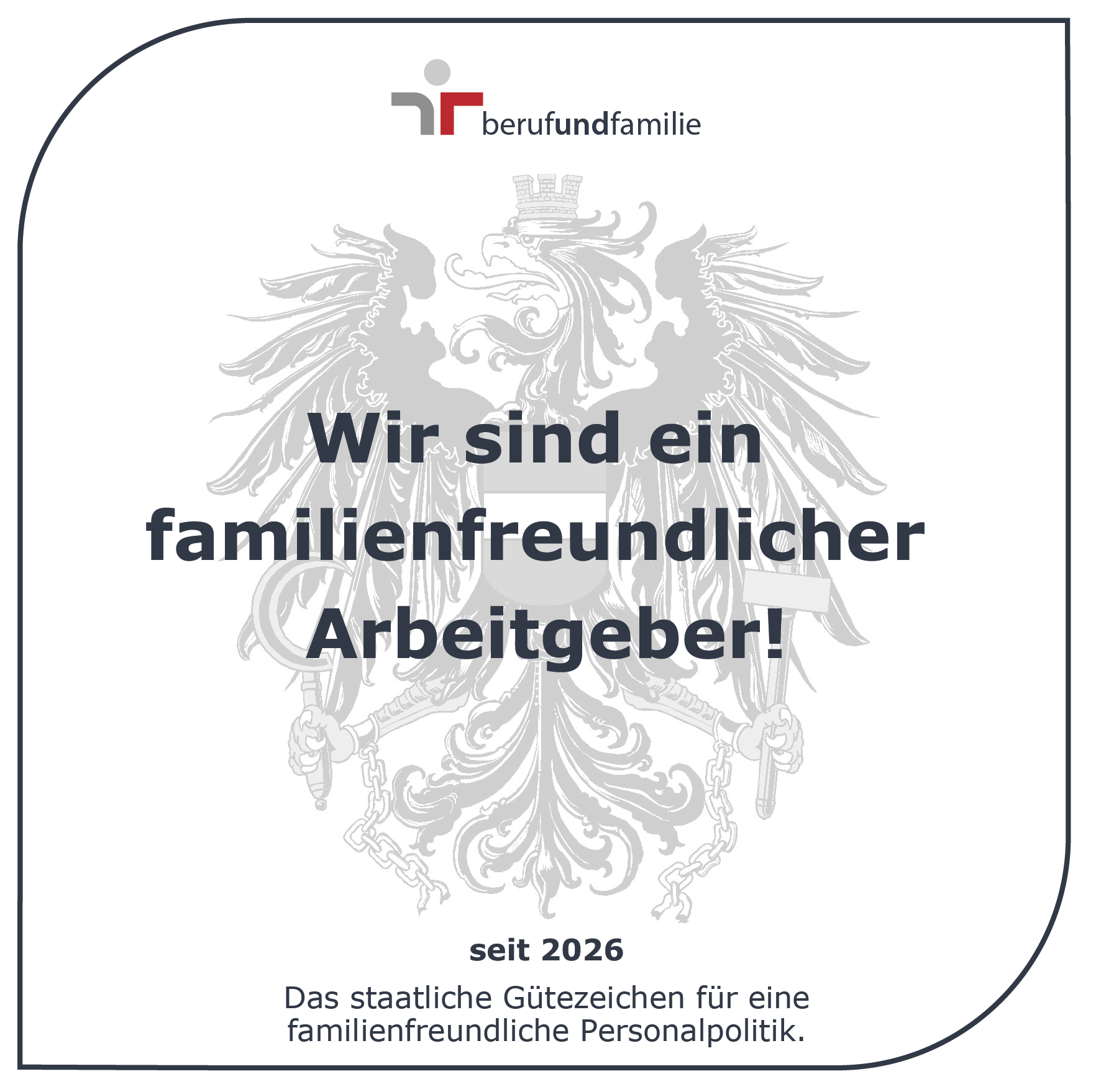 Gütezeichen Familienfreundlicher Arbeitgeber 2026
